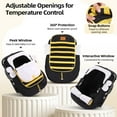 thumbnail image 6 of Baby Car Seat Cover, Caveen Winter Infant Carseat Canopy, Warm Plush Fleece Shield Covers to Protect Baby from Cold Wind Snow, Black, 6 of 10
