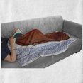 thumbnail image 6 of Moroccan Soft Flannel Fleece Throw Blanket, Antique Wooden Door of Architecture with Star Form Oriental Picture, Cozy Plush for Indoor and Outdoor Use, 70" x 90", Blue Brown, by Ambesonne, 6 of 6