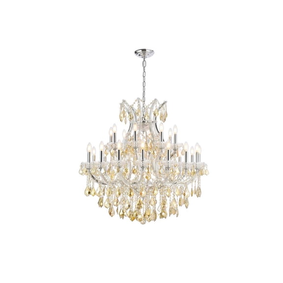 2800 Maria Theresa Collection Chandelier D:36in H:36in Lt:24 Chrome Finish (Royal Cut Crystals)