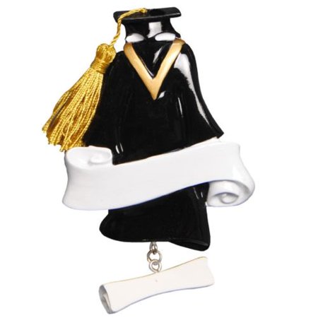 Christmas Ornament Replacement Caps Graduation Gown Personalized Christmas Tree Ornament X-mass Noel Grad Free Cap ()