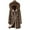 Coffee, variant on 2024 Women's Winter Coats Fleece Parkas Plus Size Anoraks Hooded Thick Warm Comfy Stylish Stitching Detachable Long Sleeve Outerwear Casual Long Cardigan Jacket Black