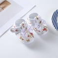 thumbnail image 5 of RUINIXCW Newborn Baby Girl Shoes 0 4 9 12 Months Infant Shoes Baby Walking Shoes Baby Dress Shoes with Bownot Flower Print Non-Slip Soft Sole Crib Shoes, 5 of 8