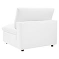 thumbnail image 6 of Sofa Middle Chair, Faux Vegan Leather, White, Modern Contemporary Urban Design, Living Lounge Room Hotel Lobby Hospitality, 6 of 8