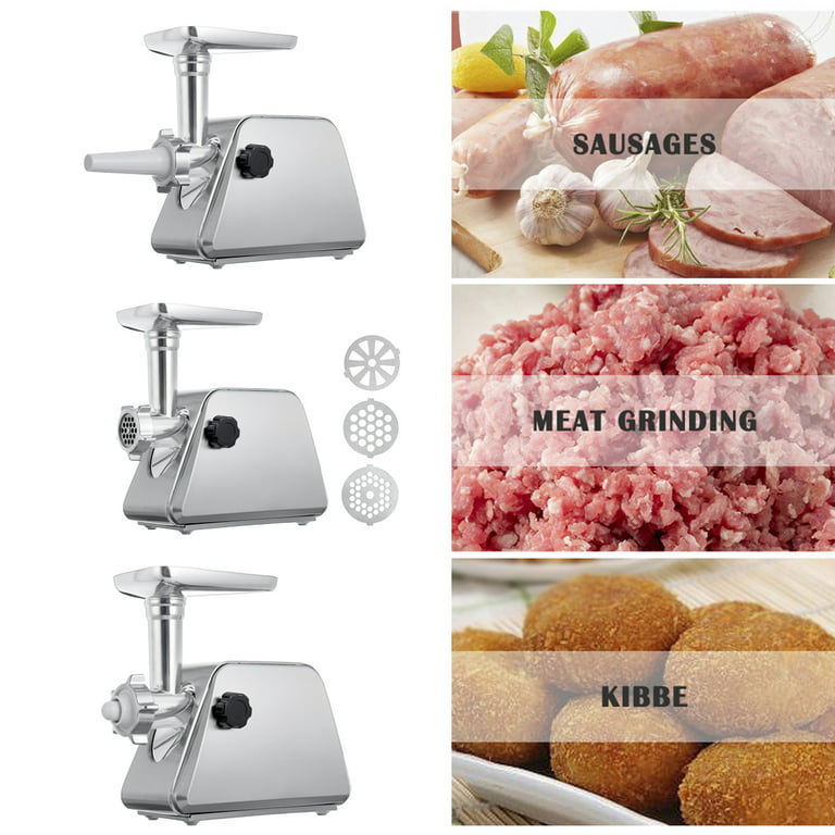 FUNKOL Number 3 Meat Grinder with Sausage Stuffer Kit 800W Power, Easy to Clean and Install, Suitable for Home Kitchen,White