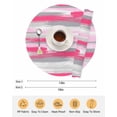 thumbnail image 6 of 15 Inch Round Placemats Set of 4, Pink Gray Stripes Non Slip Heat Insulation PP Table Mats, Watercolor Modern Abstract Minimalist Washable Place Mats for Kitchen Dining Party Table Decor, 6 of 7
