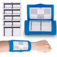 thumbnail image 1 of Pulseras de fútbol Lebared con 5 cartas de Playbook azules, 1 paquete, 1 of 7