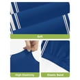 thumbnail image 4 of Blue Striped Bar Stool Covers Set of 2, Farmhouse Blue White Stripes Stretch Washable Bar Chair Covers with Backs, Removable Pub Counter Height Chair Cover for Kitchen Dining Room Cafe, 4 of 7