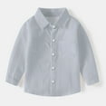 thumbnail image 3 of Fancifize Kids Button Down Shirts Long Sleeve Collared Dress Shirts School Uniform Blouse for Girls Boys, 3 of 5