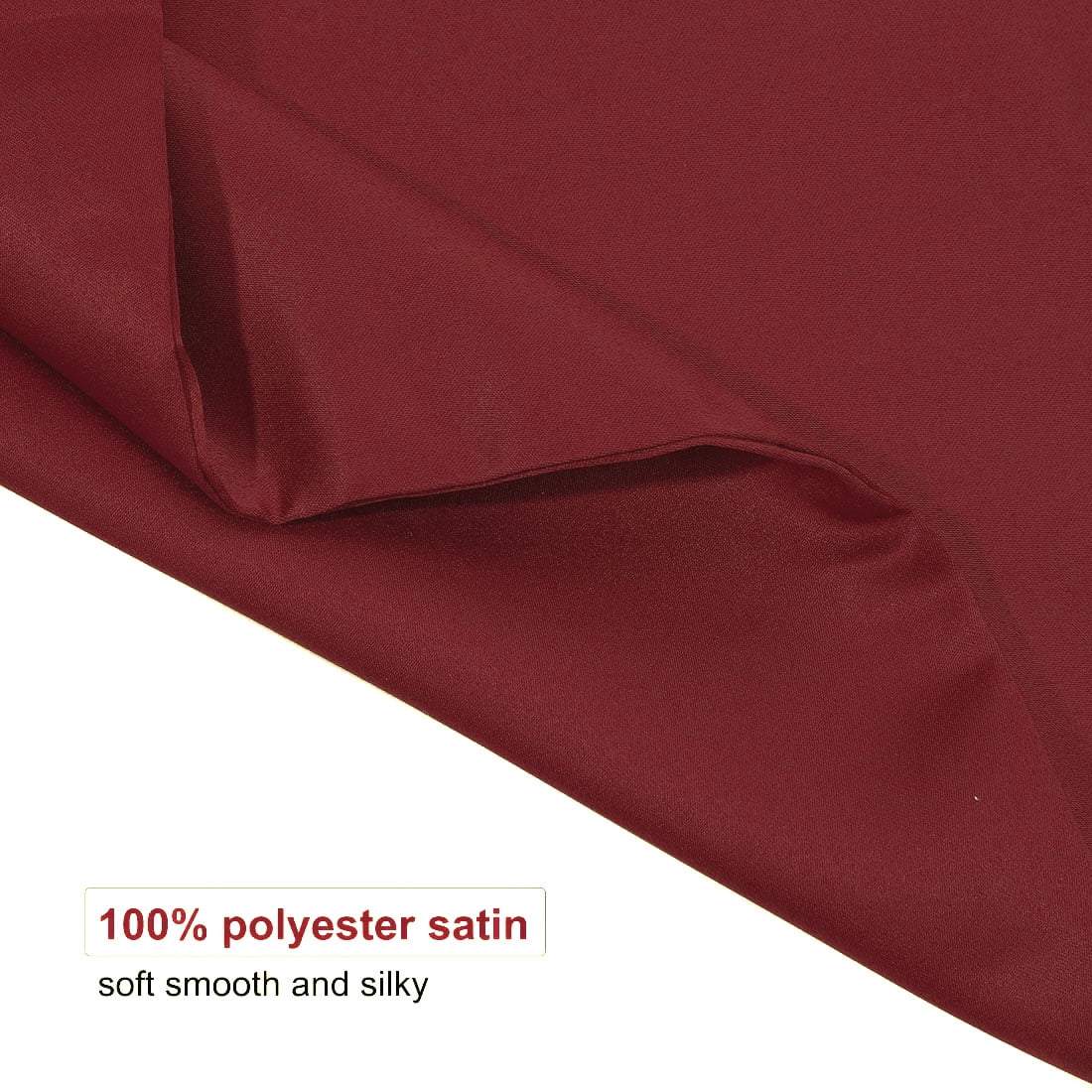 Unique Bargains 6 Pack Satin Pillowcase with Zipper, Queen, Red