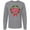 Athletic Heather, variant on Inktastic Merry Christmas Wreath with Red Bow and Ornaments Long Sleeve T-Shirt