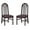 Brown Faux Leather, variant on Linon Desmin Dining Chairs, set of 2, Brown Finish with Brown Faux Leather Fabric