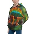 thumbnail image 2 of Lsque Chameleon Patten Youth Hoodie Sweatshirt Pullover with Kangaroo Pocket Boys and Girls Hoodie Warm Hoodie for Kids-X-Large, 2 of 6