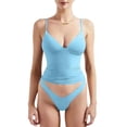 thumbnail image 1 of Camiseta sin mangas con escote en V profundo para mujer - Corte ajustado, tirantes ajustables - Poliéster, XS-XL, 1 of 6