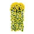 thumbnail image 2 of Guirnalda colgante de flores artificiales de violeta con orquídeas de seda, arreglo floral decorativo reutilizable para bodas, eventos, decoración del hogar y jardín., 2 of 6