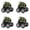 Army Green 4PCS, variant on Printing Frictional Toy Car Children Absorbing Off Road Vehicle Toys 360°, 3.5 inch, Army Green 1PCS