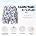 thumbnail image 6 of Picia Blue Flax Flowers pattern Mens Swim Trunks with Compression Liner Stretch Beach Shorts Quick Dry with Zipper Pockets No-Chafing Board Shorts-X-Large, 6 of 9