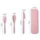 thumbnail image 2 of Fiambrera De Paja De Trigo, Vajilla Para Microondas, Contenedor De Almacenamiento De Alimentos (Rosa), 2 of 2