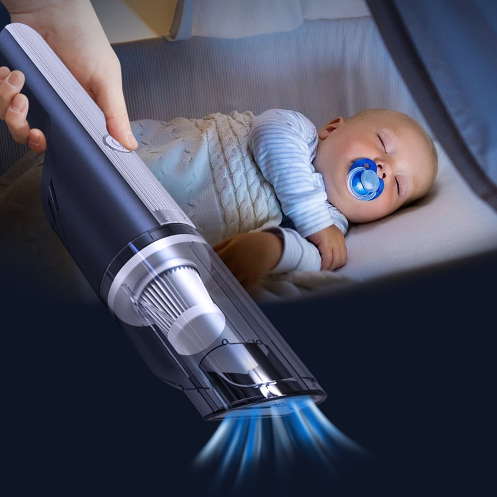 Uiz Merueh Cordless Car Vacuum Handheld Vacuum Cleaner Cordless Powerful Suction Hand Vac Hand Vacuum Cordless, Hand Vacuums for Car/Home/Pet