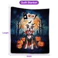 thumbnail image 5 of Happy Halloween Vampire Pitbull BOO with Pumpkins Fun and Spooky Quilt Blanket Terrier Dog Lover Cozy Comforter Throw Blanket - 00018, 5 of 5