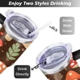 thumbnail image 5 of 40oz Cute Mini Cactus Theme Stainless Steel Flip Straw Tumbler Spill Proof Travel Cup Double Wall Vacuum Insulated Coffee Mug with Top Handle, 5 of 6