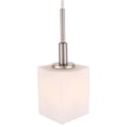 thumbnail image 3 of Woodbridge Lighting Langston 1-Light Metal Steel Mini Pendant in Satin Nickel, 3 of 5