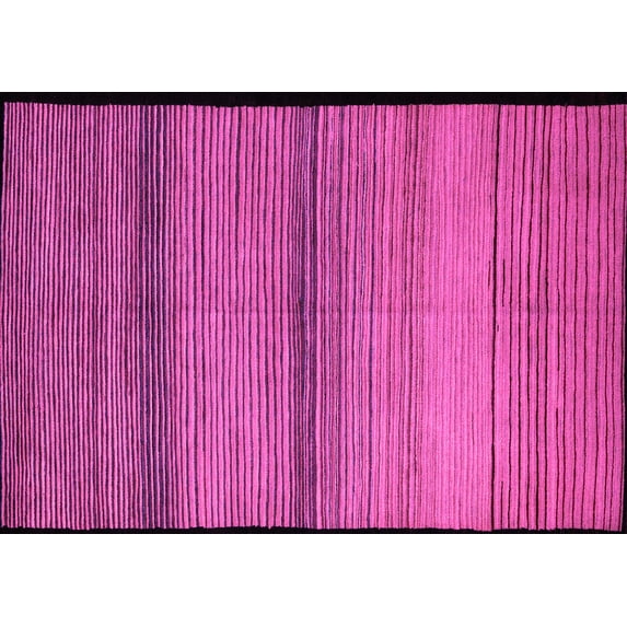 Ahgly Company Indoor Rectangle Abstract Pink Modern Area Rugs, 3' x 5'