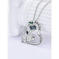 thumbnail image 5 of CACA LADY I Love You Necklace 100 Languages Projection Necklace 925 Sterling Silver Cute Animal koalas Pendant Necklace jewelry Gifts for Mom Women Birthday Mothers Day, 5 of 6