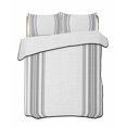 thumbnail image 2 of Grey Striped Twin Size Down Alternative Comforter,Lightweight Comforter Quilt Bedding Set with Pillow Shams Modern White Striped Abstract Art Aesthetics All Seasons Bed Comforter Duvet Insert 68"x86", 2 of 7