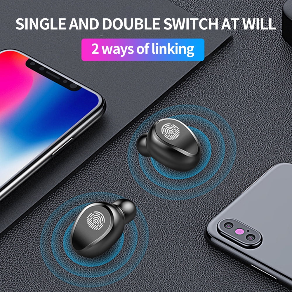 Wireless Earbuds Bluetooth 5.0 with 2000mAh Charging Case LED Battery Display 35H Playtime IPX7 Waterproof TWS Stereo Headphones in Ear Built in Mic Headset Deep Bass Hi-Fi Sound for Sport
