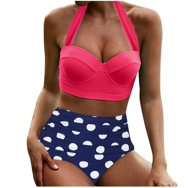 REORIAFEE 2023 Bikinis for Women Halter Swimsuit 2023 Swimwear y2k