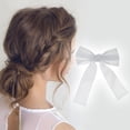 thumbnail image 2 of Unique Bargains Solid Bow Ribbon Duckbill Hair Clips Wine Red White 2 Pcs, 2 of 7