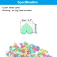thumbnail image 2 of Uxcell 50g Fake Sprinkles, Faux Sprinkles Clay Sprinkles Heart Shape, Rose Red, green, Blue, White, Yellow, 2 of 6