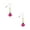 pink, variant on Silvertone Mini Hot Pink Ladybug Gold Tone Infinity French Earrings