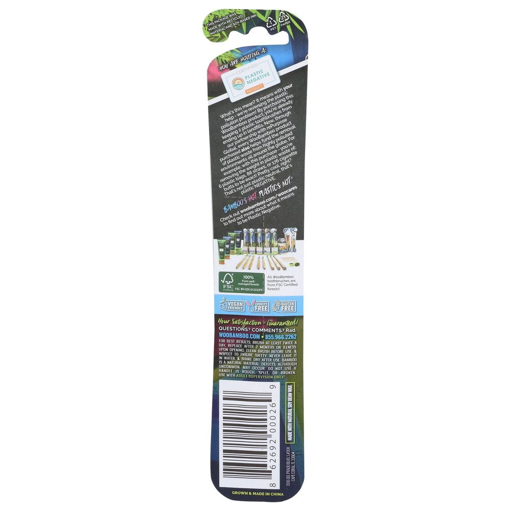 Woobamboo Kids Sprout Super Soft Bamboo Toothbrush, 2 count -- 6 per Case.