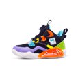 thumbnail image 1 of Woobling Unisexe Enfant Espadrilles Confortables Sport Confortables Bout Rond Chaussures de Basketball Respirantes Chaussure de Course Noir Violet 1Y, 1 of 9