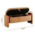 thumbnail image 5 of M optimized Ottoman Oval Bedroom Storage Bench Fleece Fabric Bench with Storage Space Storage Bench for Living Room Entryway Bedroom Hallway, 5 of 9