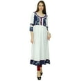 thumbnail image 2 of Phagun Cotton Solid Designer Kurta Ethnic Top Tunic Dress Kurti, 2 of 5