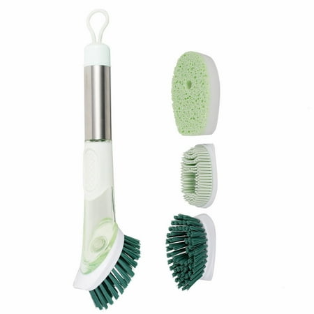 

Cleaning Brush Set Liquid Pot Brush Home Kitchen Lazy Cleaning Brush Long Handle Press Automatic Liquid Dishwashing Brush