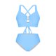 thumbnail image 5 of Conjunto de bikini tankini de color liso para mujer con parte superior y braguita de corte alto. Traje de baño de dos piezas para mujer. Trajes de baño tankini para mujer. Trajes de baño de 2 piezas p, 5 of 9
