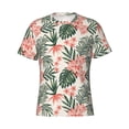 thumbnail image 4 of Vsdgher Lilies Flowers Print Men's Dry Fit Mesh Athletic Shirts Moisture Wicking Tennis T-Shirt Tops, 4 of 9