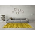 thumbnail image 3 of Ahgly Company Machine Washable Indoor Rectangle Abstract Yellow Modern Area Rugs, 2' x 4', 3 of 4