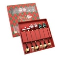 thumbnail image 1 of Christmas Tableware Set Stainless Steel Spoon Gift Set Dessert Spoon Fork Coffee Spoon Christmas Pendant Spoon Tableware Set Gift, 1 of 8