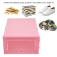 thumbnail image 2 of ZOUSSIQI 2 Pcs Clear Plastic Shoe Storage Tidy Organizer Box (Pink) JU316-103092, 2 of 13
