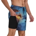 thumbnail image 2 of Yiaed Red And Blue Fire Dragon A Print Mens Swim Trunks Bathing Suit Compression Liner Beach Swim Shorts Swimwear Quick Dry Zipper Pocket No-Chafing Board Short-Small, 2 of 6