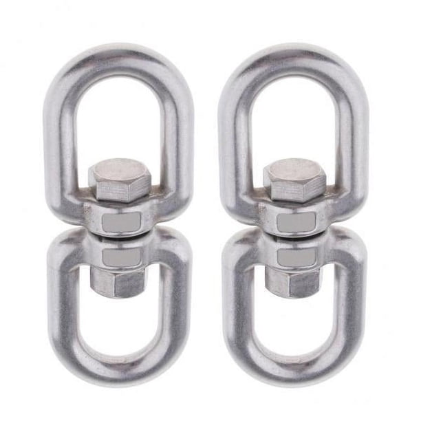 2X Hebilla de acero inoxidable anillo universal Hebilla giratoria de 8 anillos M5 2 piezas