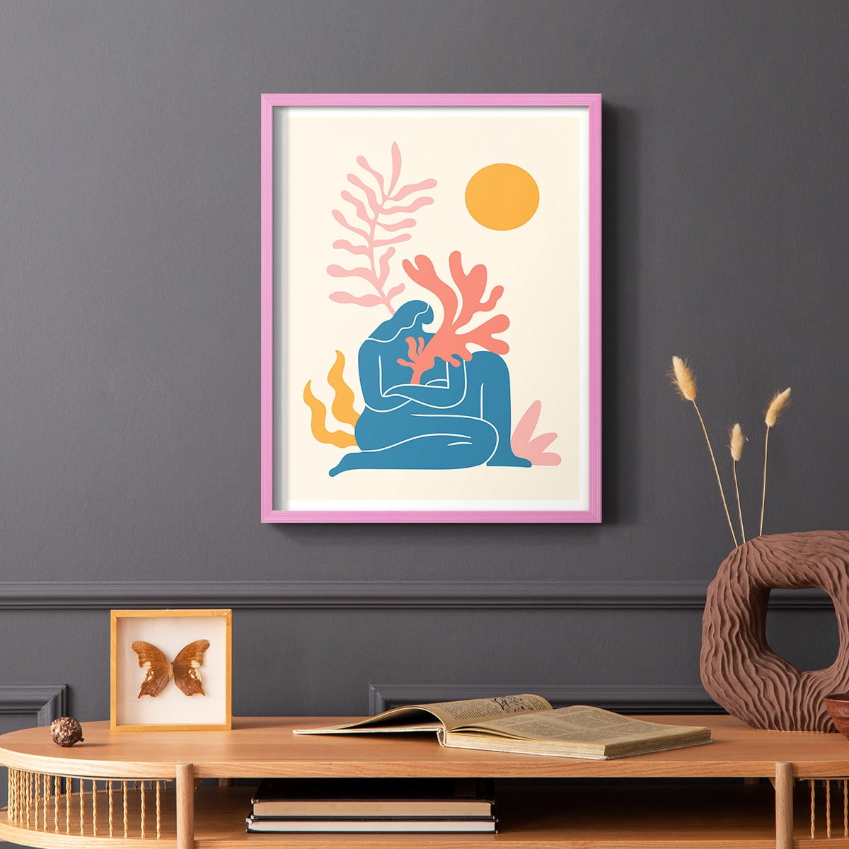 Matisse CCCXX in Pink Solid Wood 8 x 10 Framed Print