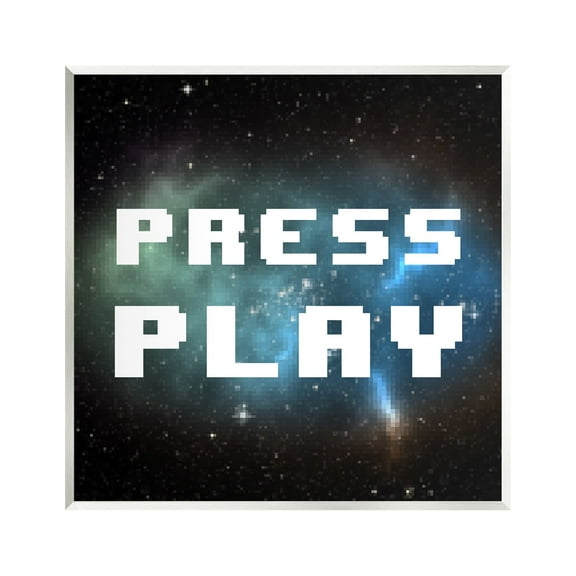 Stupell Industries Press Play Nebula Abstract Painting Unframed Art Print Wall Art, 12 x 12