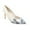 Blue Bloom Embroidery, variant on XYD Women Elegant Pointed Toe Dree Pumps Thin Mid Heels Slip On Bride Wedding Shoes Size 14.5 Pastel Pink Satin