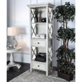 thumbnail image 2 of Furniture of America Biel Rustic White Solid Wood Storage Bookshelf by, 2 of 5