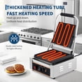 thumbnail image 3 of Commercial Panini Grill with Temp Control & 9" x 9" Cooking Surface for Hamburger Steak Bacon, Electric Sandwich Panini Maker, Stainless Steel Sandwich Press Grill, 110V/220V, 1800W, 3 of 8